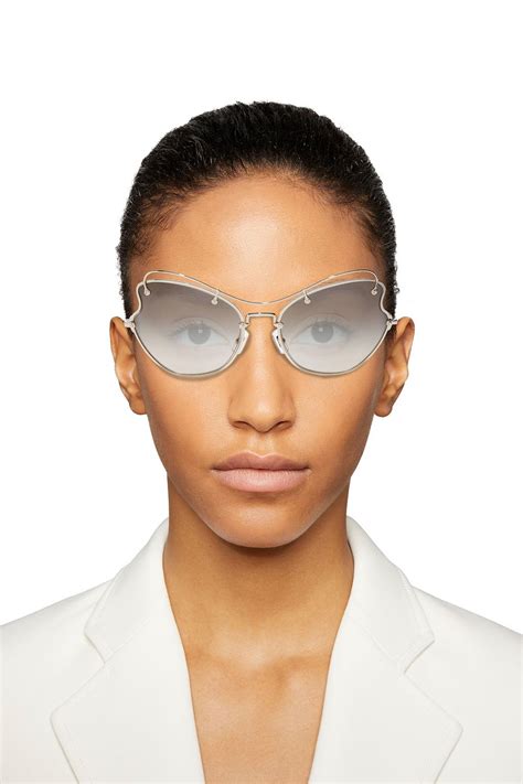 miu miu gold frame sunglasses